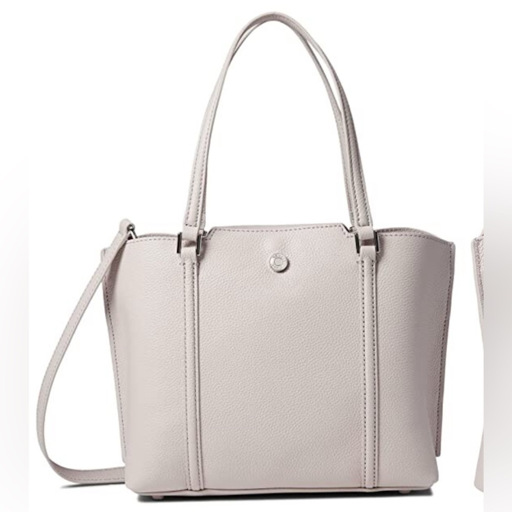 Cole Haan Grand Series Small Everyday leather Tote light gray MINT!